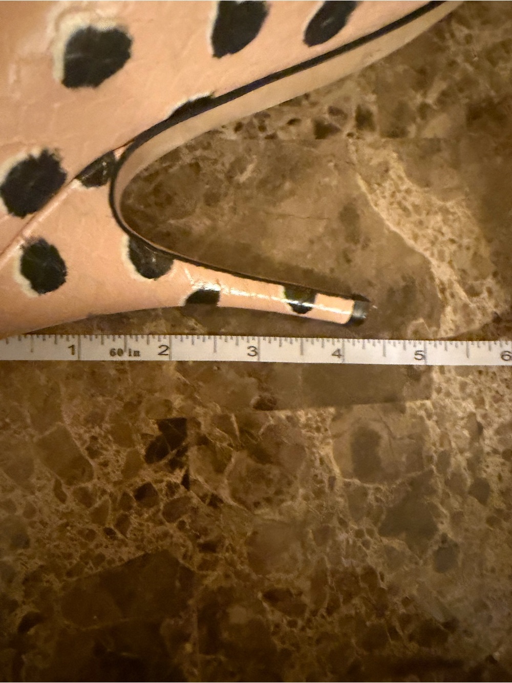 kate spade Peach & Black Leopard-Spot Pointed Toe Pumps - Picture 9 of 9